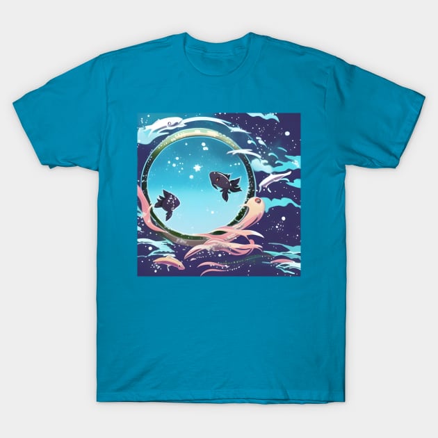 Two Fish T-Shirt by BlakCircleGirl